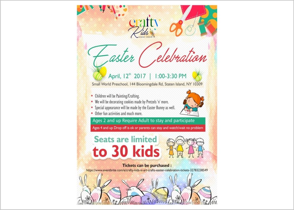 Crafty Kids Easter Celebration Flyers