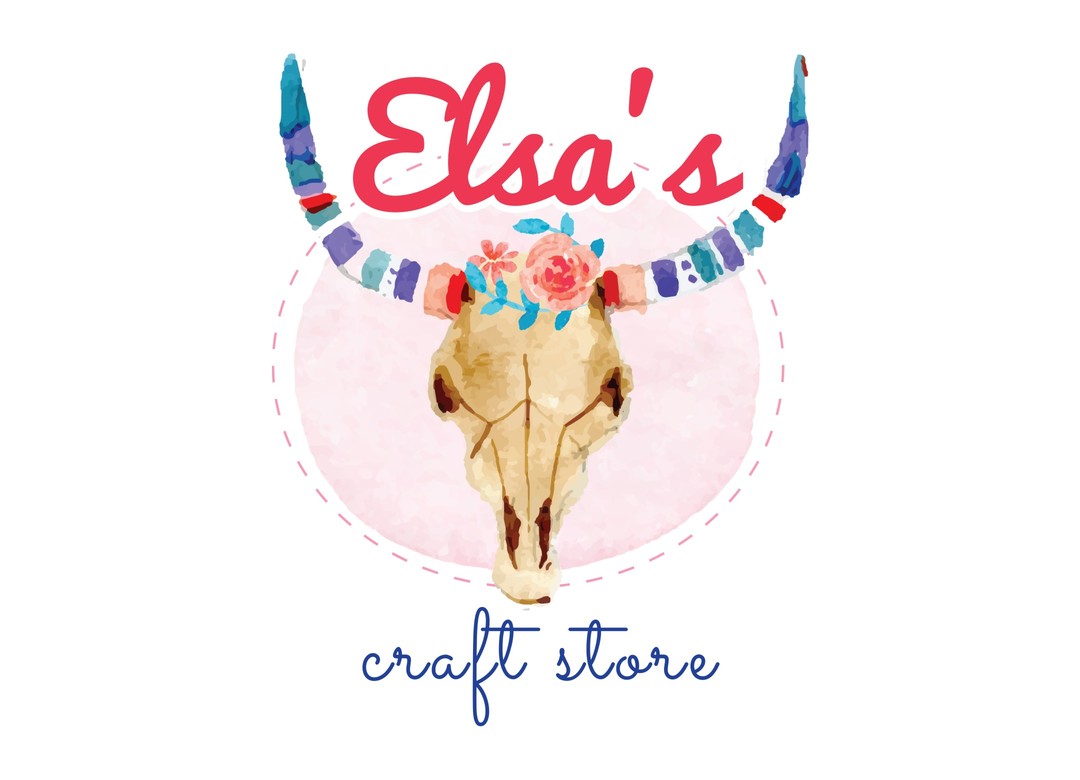 Elsas Craft Store Logo Design