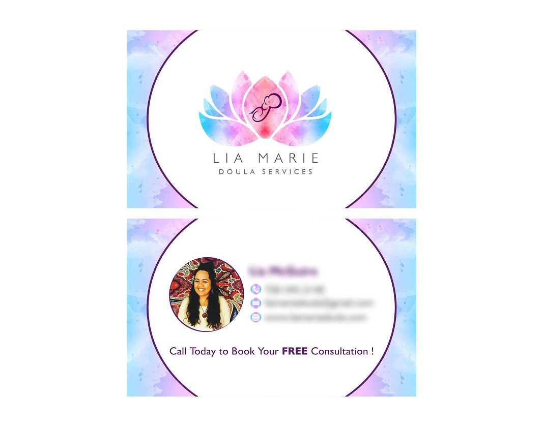 Lia Marie Doula Services Business Card