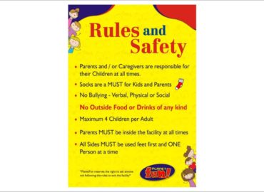 Planet Fun Rules Safety Flyers