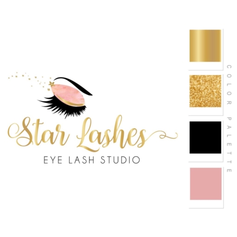 Star Lashes Eye Lash Studio Logo Design
